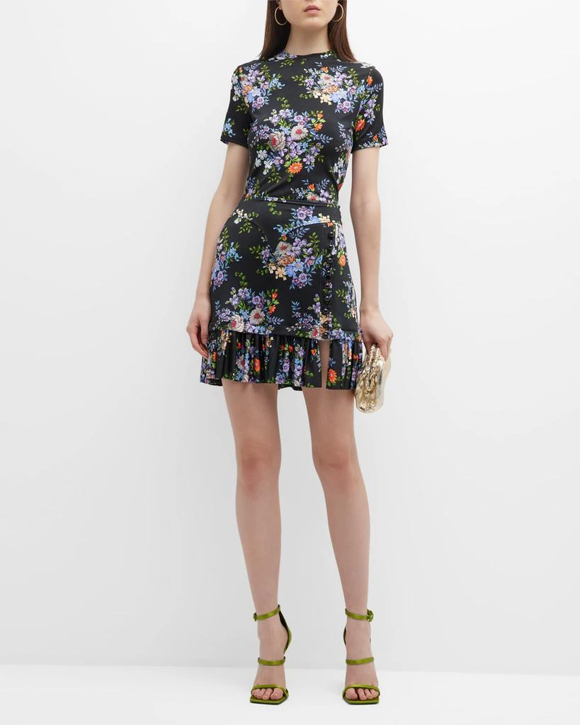 商品Paco Rabanne|Floral-Print Yoked Button-Front Mini Skirt,价格¥2523,第3张图片详细描述