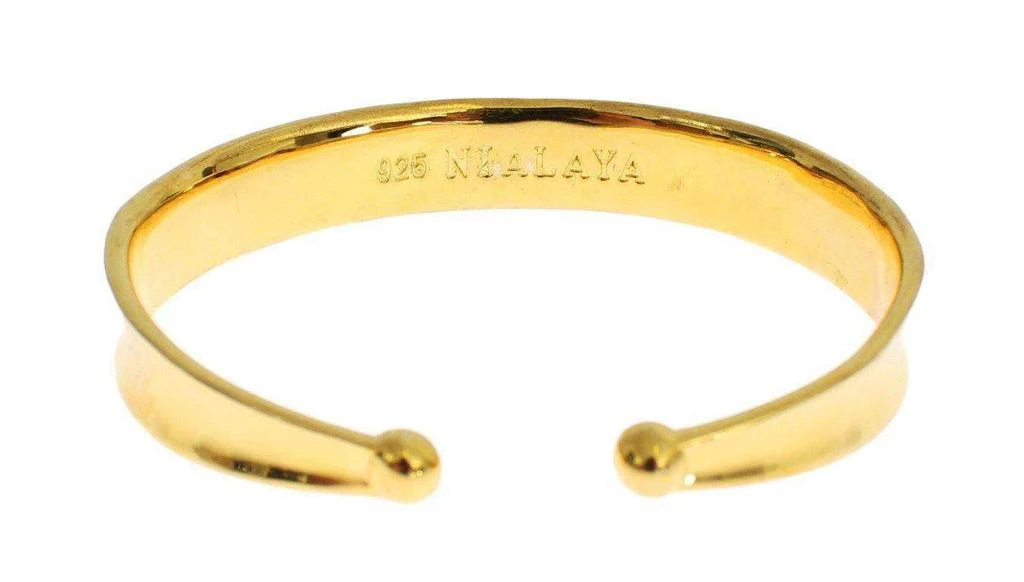 商品Nialaya|Nialaya CZ Gold Sterling 925 Silver Bangle Bracelet,价格¥1367,第3张图片详细描述