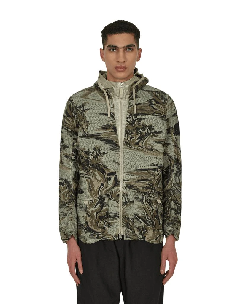 商品Stone Island|Printed Linen CORDURA®-TC Short Parka Jacket Beige,价格¥4779,第1张图片