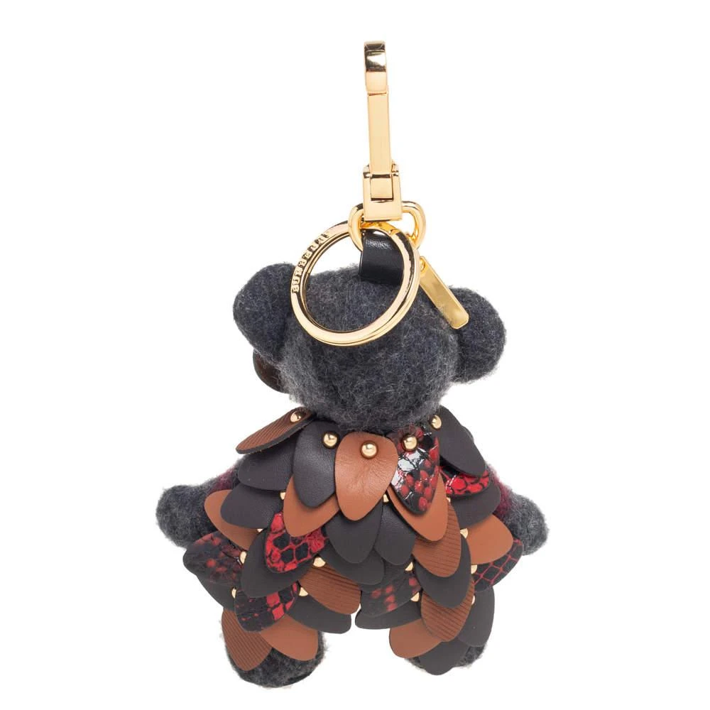 商品[二手商品] Burberry|Burberry Thomas Bear Black Cashmere Leather Trim Bag Charm,价格¥813,第3张图片详细描述