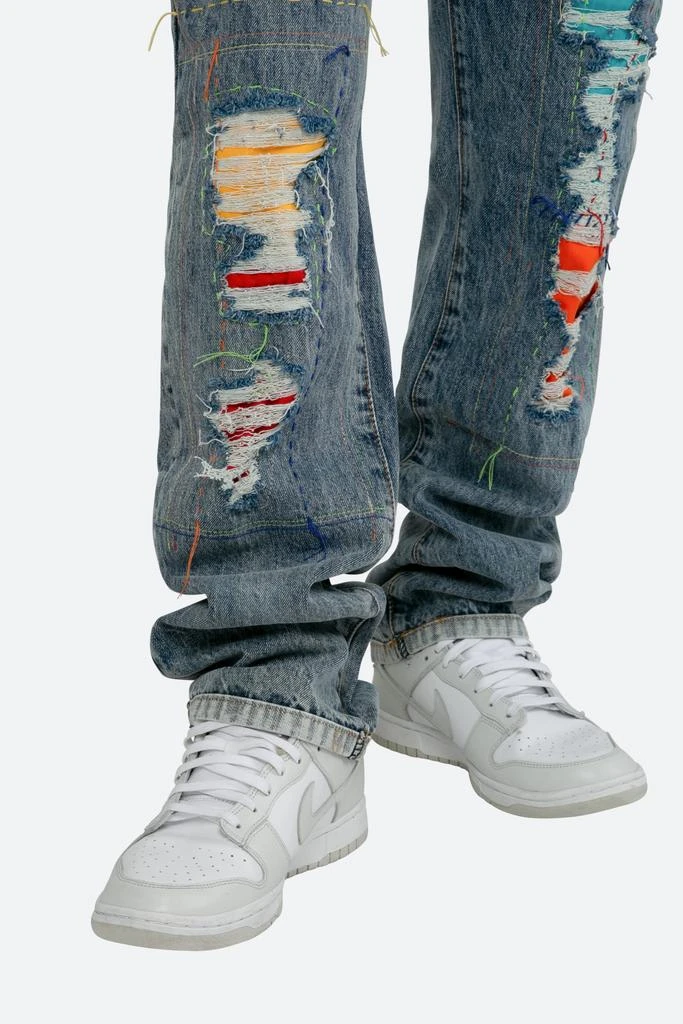 V483 Repaired Baggy Denim - Blue 商品