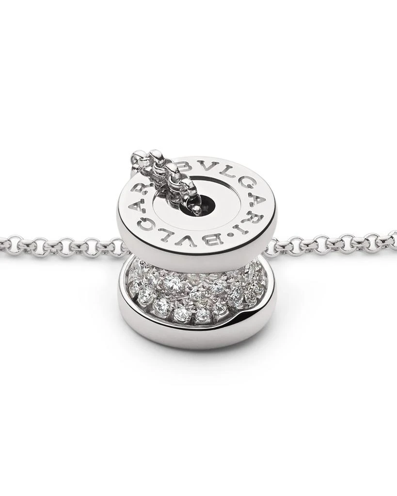 商品BVLGARI|B.Zero1 18k White Gold Diamond Charm Necklace,价格¥37239,第2张图片详细描述