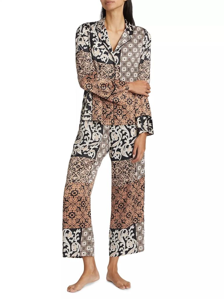 商品Natori|Tapestry Patchwork​ 2-Piece Pajama Set,价格¥661,第3张图片详细描述