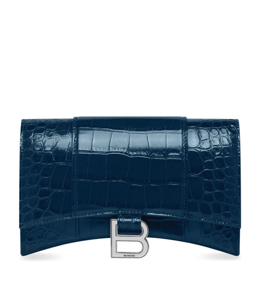 商品Balenciaga|Leather Hourglass Chain Wallet,价格¥12942,第1张图片