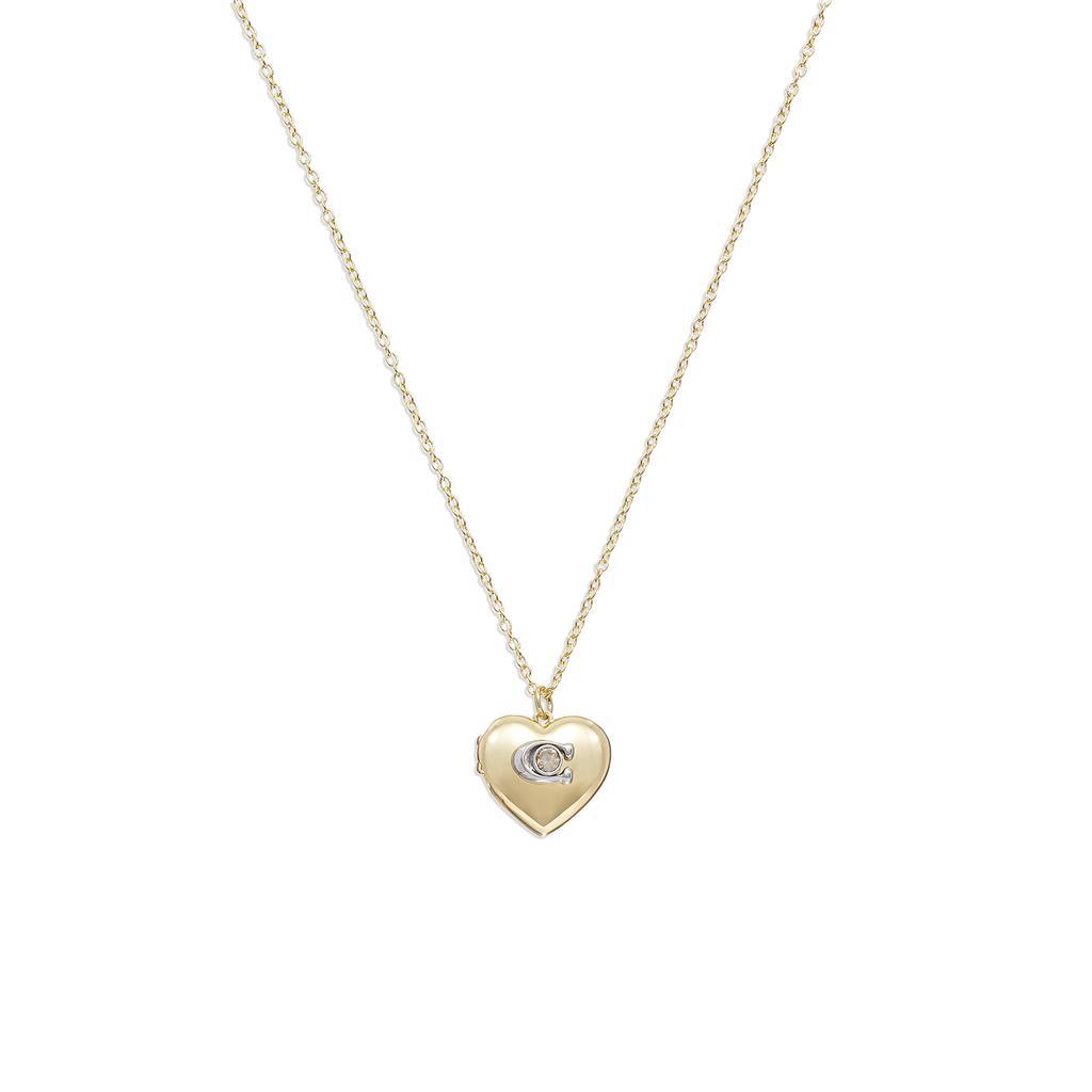 商品Coach|Signature Heart Locket Necklace,价格¥680,第1张图片
