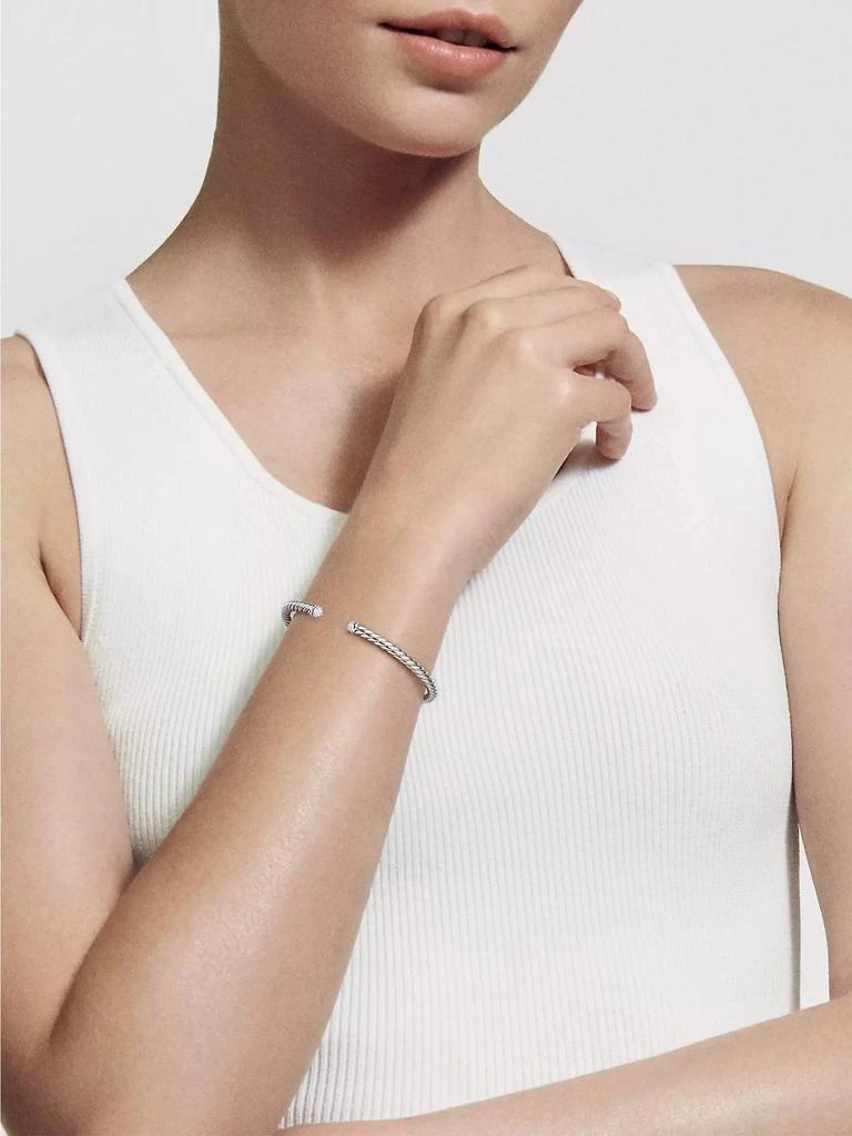 商品David Yurman|Cable Flex Bracelet in 18K White Gold,价格¥21367,第3张图片详细描述