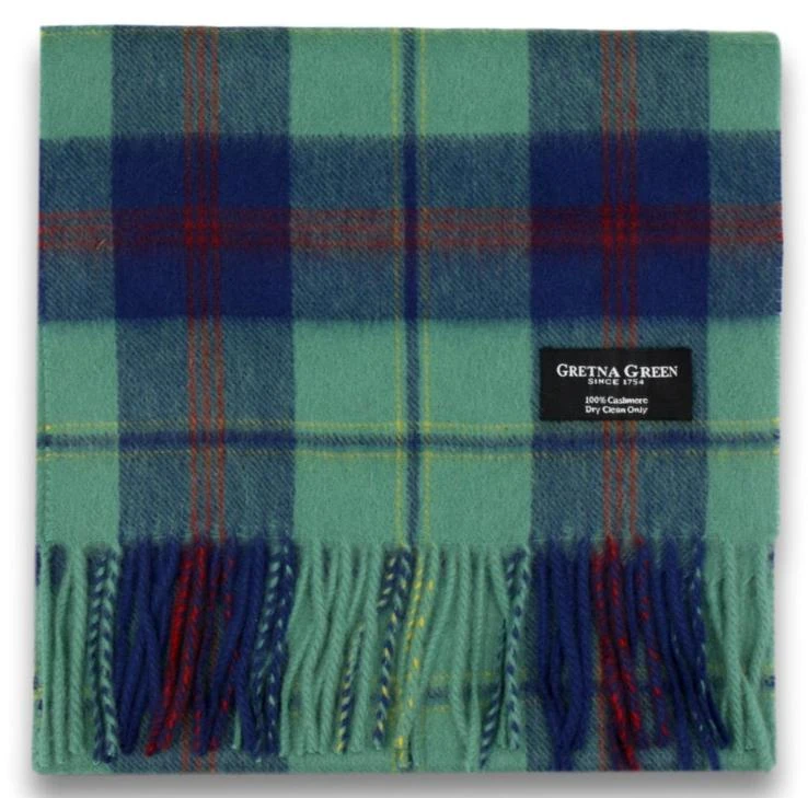 商品Gretna Green|Gretna Green 羊绒围巾 - 灰绿色格子,价格¥511,第2张图片详细描述
