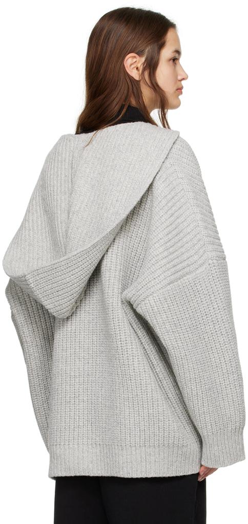 Gray Hooded Cardigan商品第3张图片规格展示