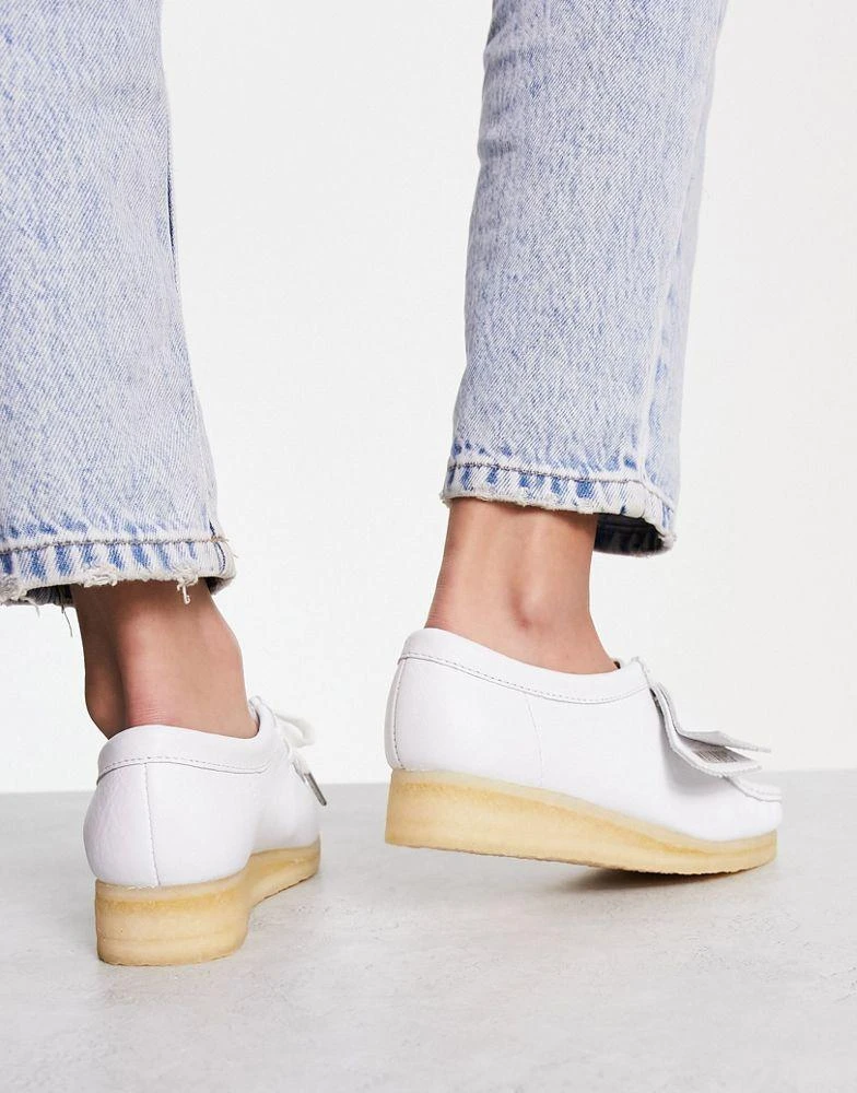 商品Clarks|Clarks Originals wallabee shoe in white leather,价格¥733,第2张图片详细描述