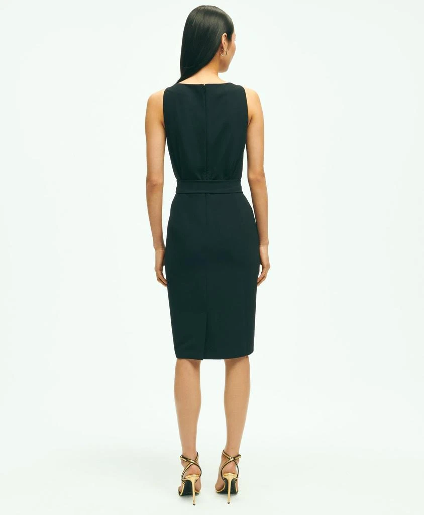 商品Brooks Brothers|Sleeveless Fine Twill Crepe Sheath Dress,价格¥1039,第2张图片详细描述