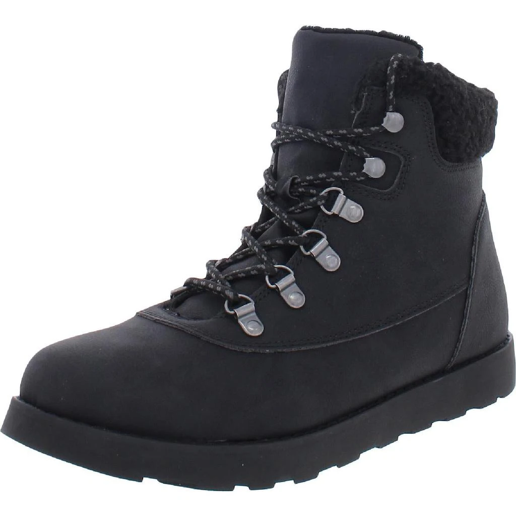 商品Eddie Bauer|Eddie Bauer Womens Lassen Peak Mid Faux Leather Faux Fur Ankle Boots,价格¥300,第2张图片详细描述