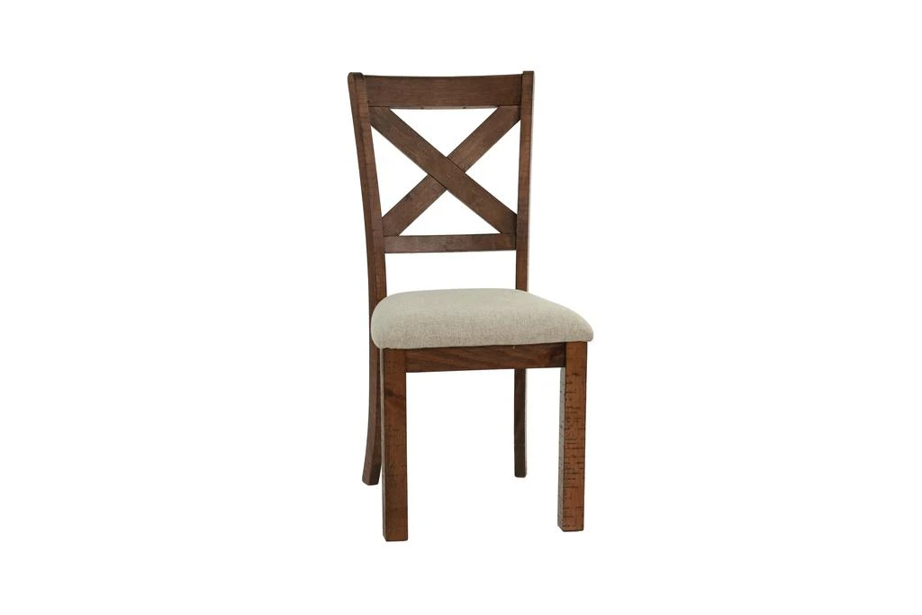 商品Streamdale Furniture|Streamdale Rustic Natural Fabric Dining Chairs,价格¥2370,第2张图片详细描述