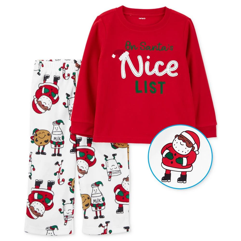 商品Carter's|Toddler Santa Cookies 2-Pc. Fleece Sweatshirt & Pajama Pants Set,价格¥71,第2张图片详细描述