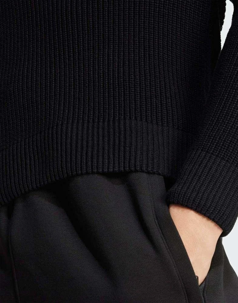 商品Adidas|adidas Originals Germany anniversary half-zip knit sweatshirt in black,价格¥1258,第4张图片详细描述