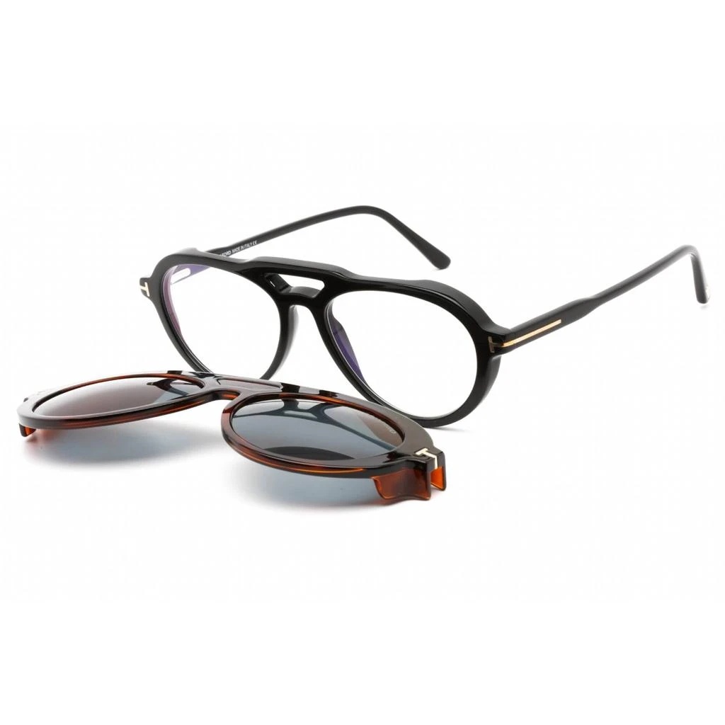 商品Tom Ford|Tom Ford Women's Eyeglasses - Shiny Black Plastic Aviator Shape Frame | FT5760-B 001,价格¥828,第1张图片
