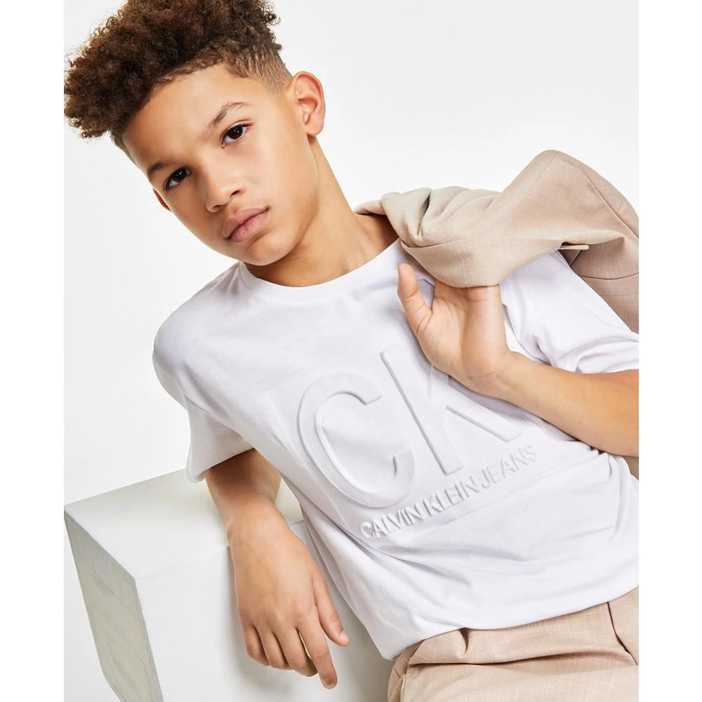商品Calvin Klein|Big Boys Graphic-Print Cotton T-shirt,价格¥101,第3张图片详细描述