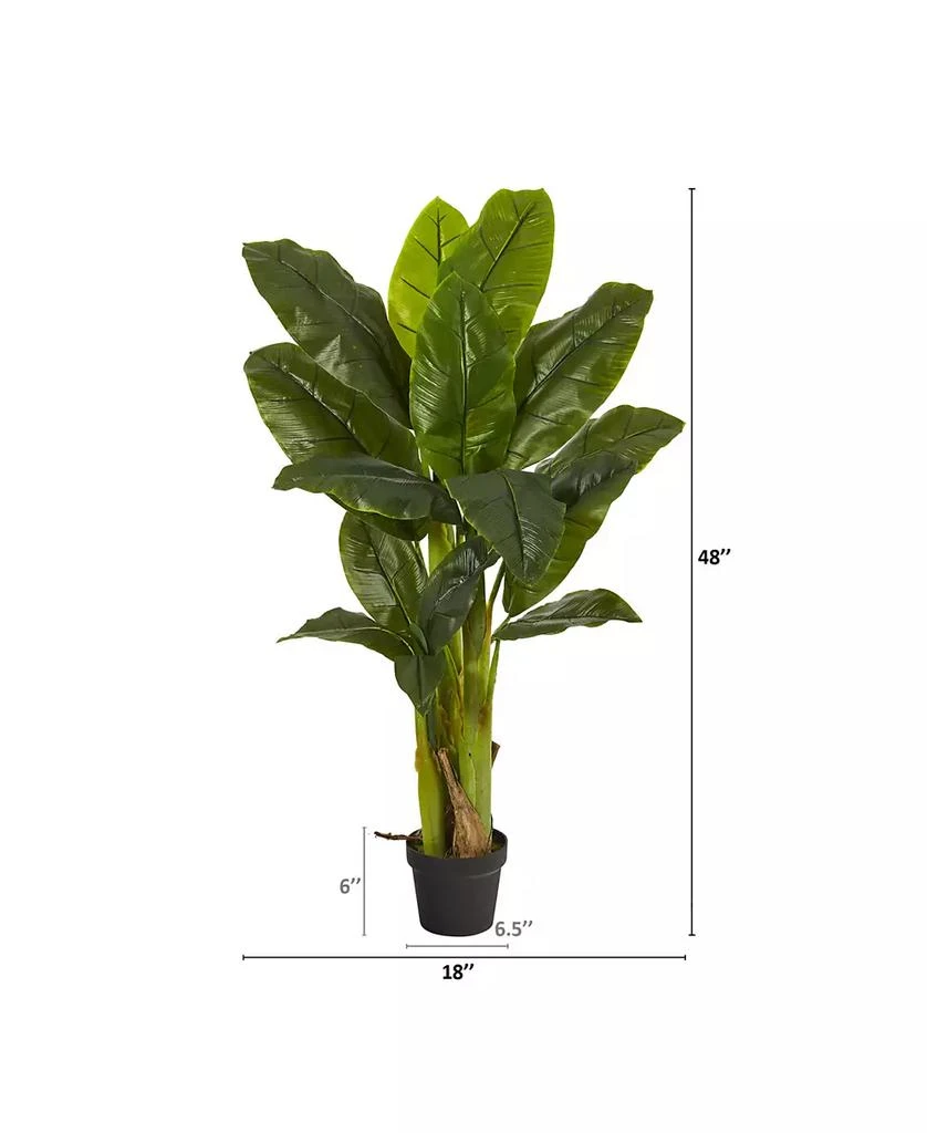 商品NEARLY NATURAL|Triple Stalk Banana Tree, Real Touch,价格¥659,第2张图片详细描述