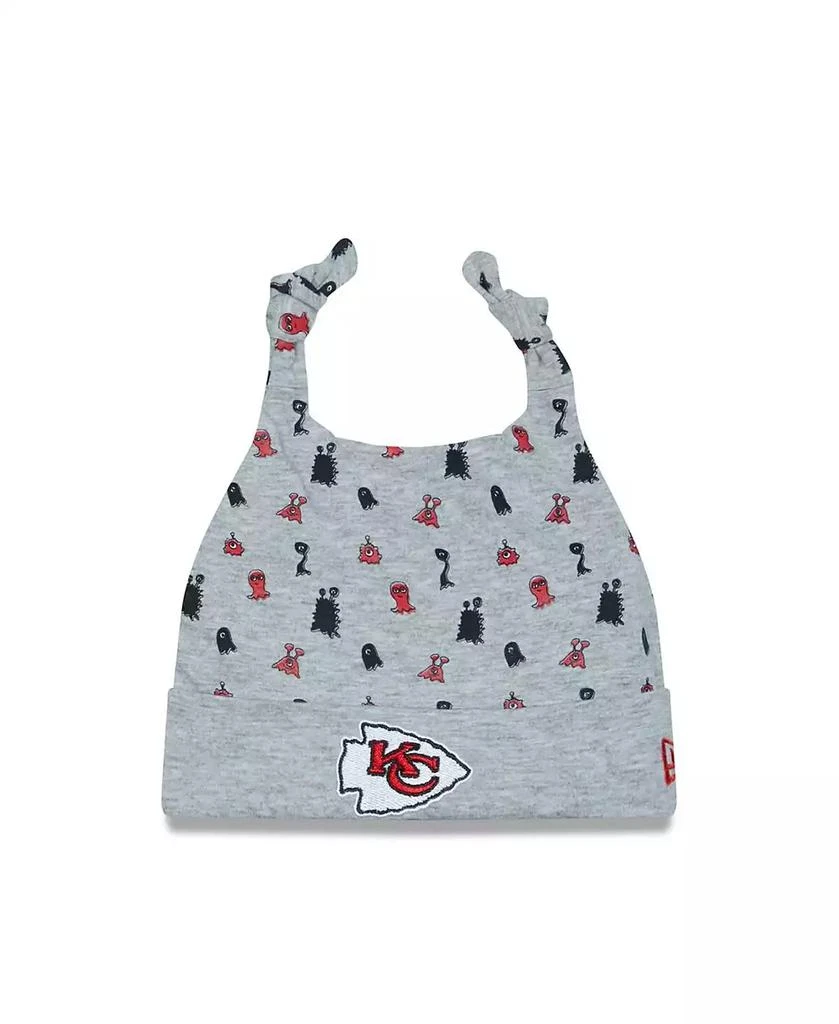 商品New Era|Baby Boys and Girls Heather Gray Kansas City Chiefs Critter Cuffed Knit Hat,价格¥170,第1张图片