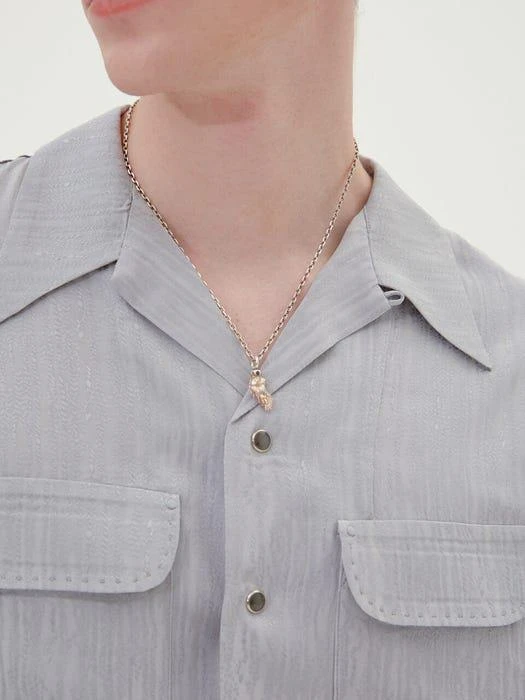 商品BRUANT|Blue Sapphire Pendant Necklace Silver,价格¥1262,第1张图片