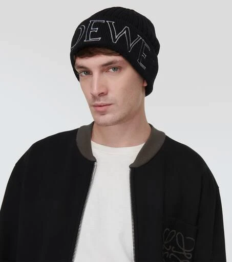商品Loewe|Logo embroidered wool beanie,价格¥2360,第2张图片详细描述