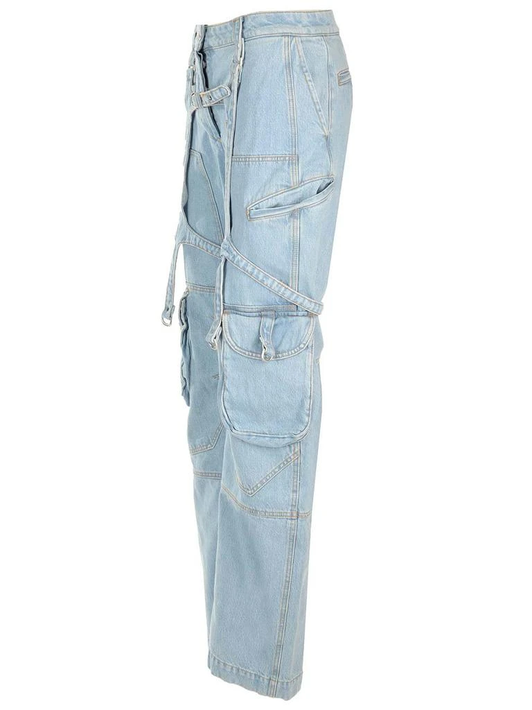 商品Off-White|Off-White Bleach Cargo Strap Detailed Jeans,价格¥3486,第3张图片详细描述