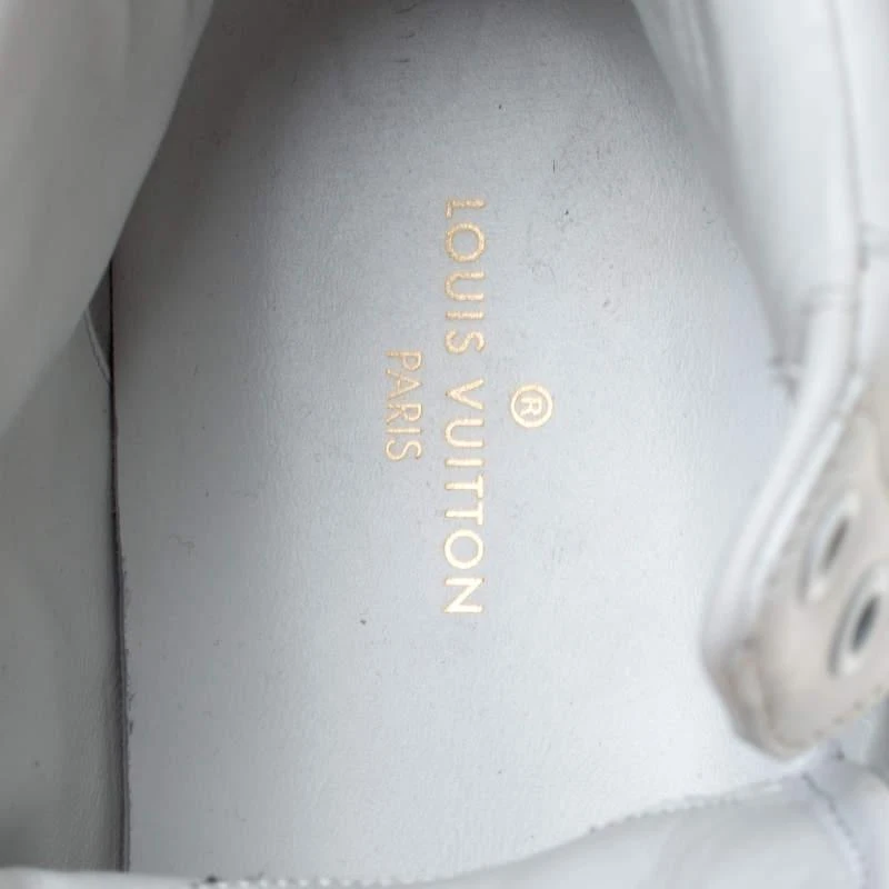 Louis Vuitton White/Blue Leather Rivoli High Top Sneakers Size 42 商品