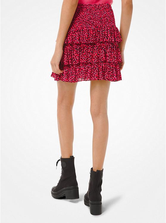 Petal Stretch Viscose Tiered Ruffle Skirt商品第2张图片规格展示
