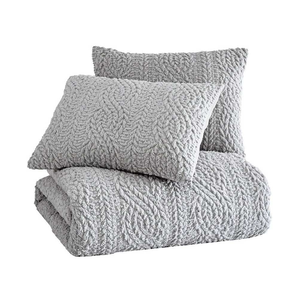 商品BASS OUTDOOR|G.H. Bass & Co. Cable Knit Pin Sonic Sherpa Comforter Set,价格¥1122,第4张图片详细描述