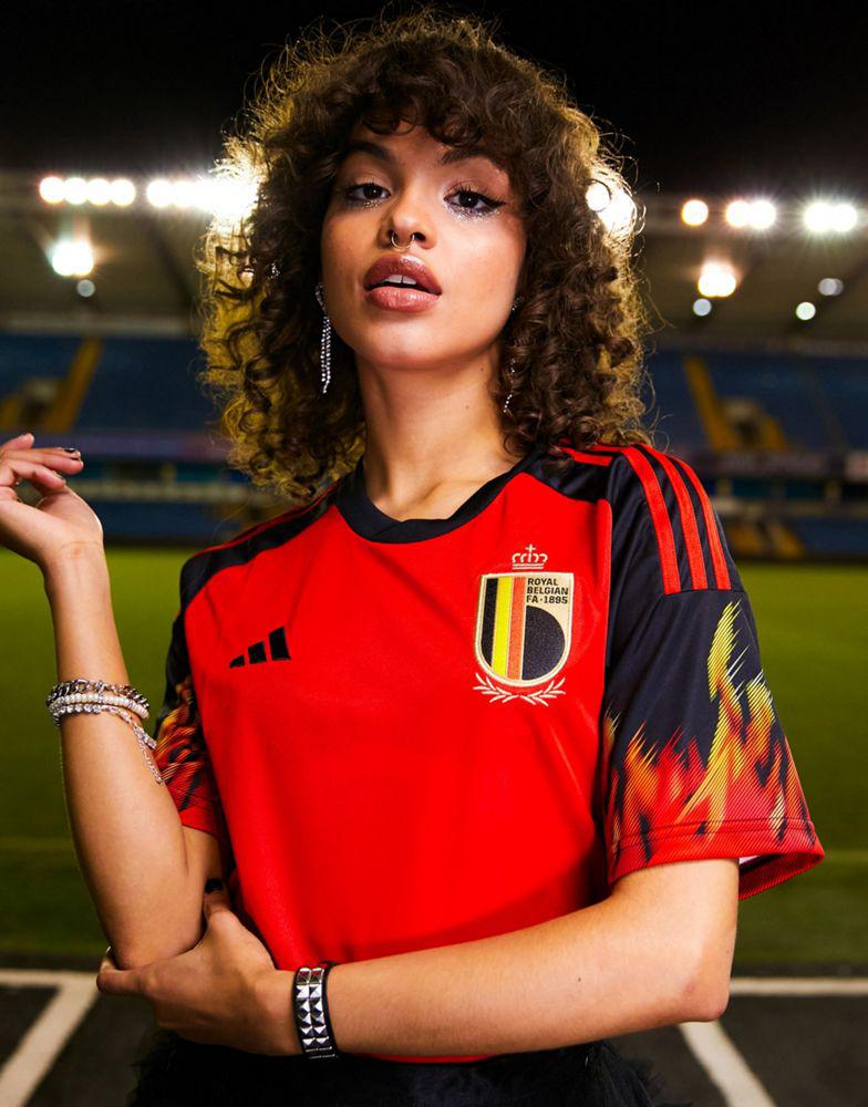 adidas Football Belgium World Cup 2022 unisex home shirt in red商品第3张图片规格展示