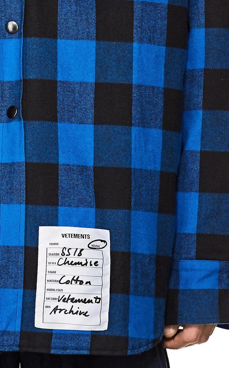 Buffalo-Checked Cotton Flannel Oversized Workshirt 商品