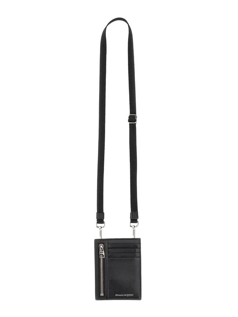 商品Alexander McQueen|Alexander Mcqueen - CARD HOLDER WITH LOGO PRINT,价格¥3132,第1张图片