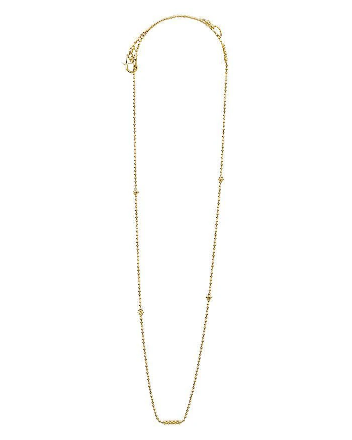 商品LAGOS|Caviar Gold Collection 18K Gold Beaded Station Necklace, 16",价格¥7442,第2张图片详细描述