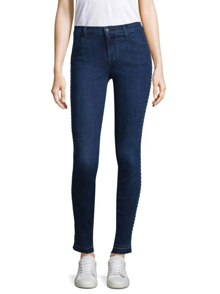 商品J Brand|Braided Trim Skinny Jeans,价格¥2064,第1张图片