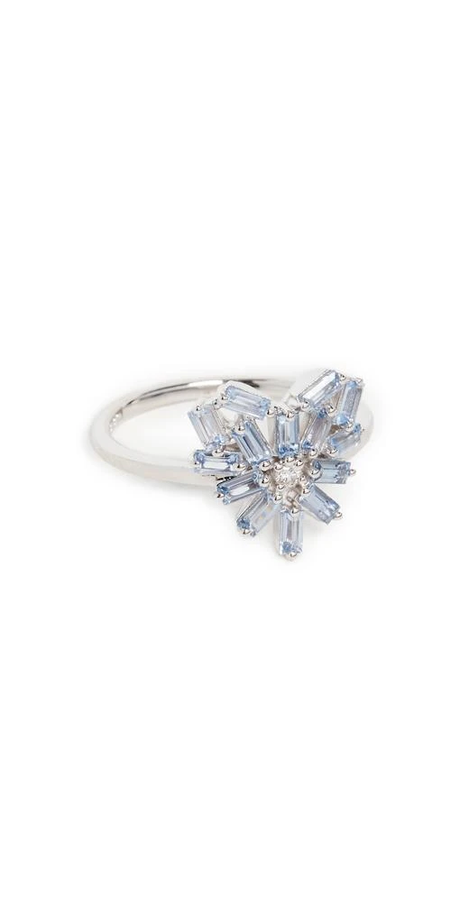 商品Suzanne Kalan|Suzanne Kalan 18k 白金烟花小号圆形戒指,价格¥14612,第1张图片