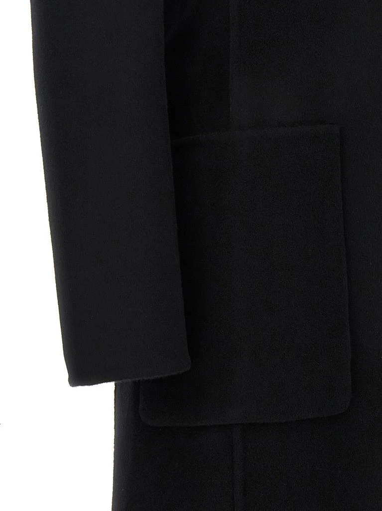 商品Tory Burch|Single-Breasted Wool Coat Coats, Trench Coats Black,价格¥6632,第4张图片详细��描述