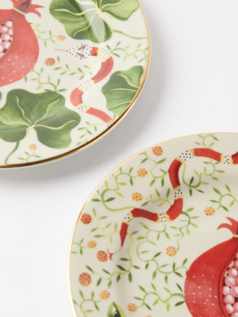 商品LA DOUBLE J|Set of two fruit-print porcelain dessert plates,价格¥1447,第4张图片详细描述