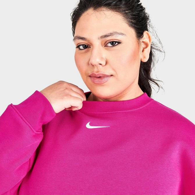 Women's Nike Sportswear Collection Essentials Fleece Crewneck Sweatshirt (Plus Size)商品第5张图片规格展示