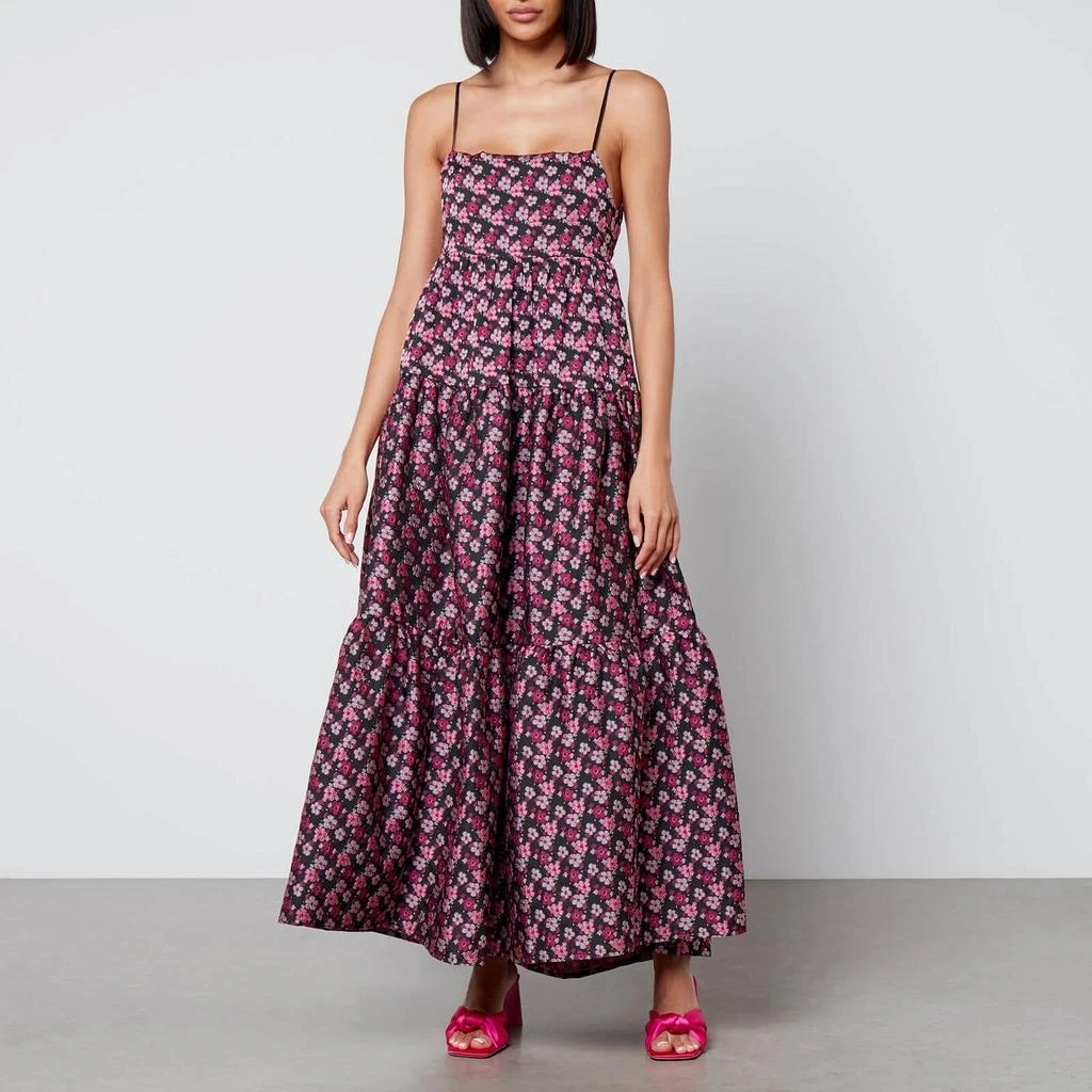 商品Sister Jane|Sister Jane Glade Floral Satin-Jacquard Maxi Dress,价格¥773,第1张图片