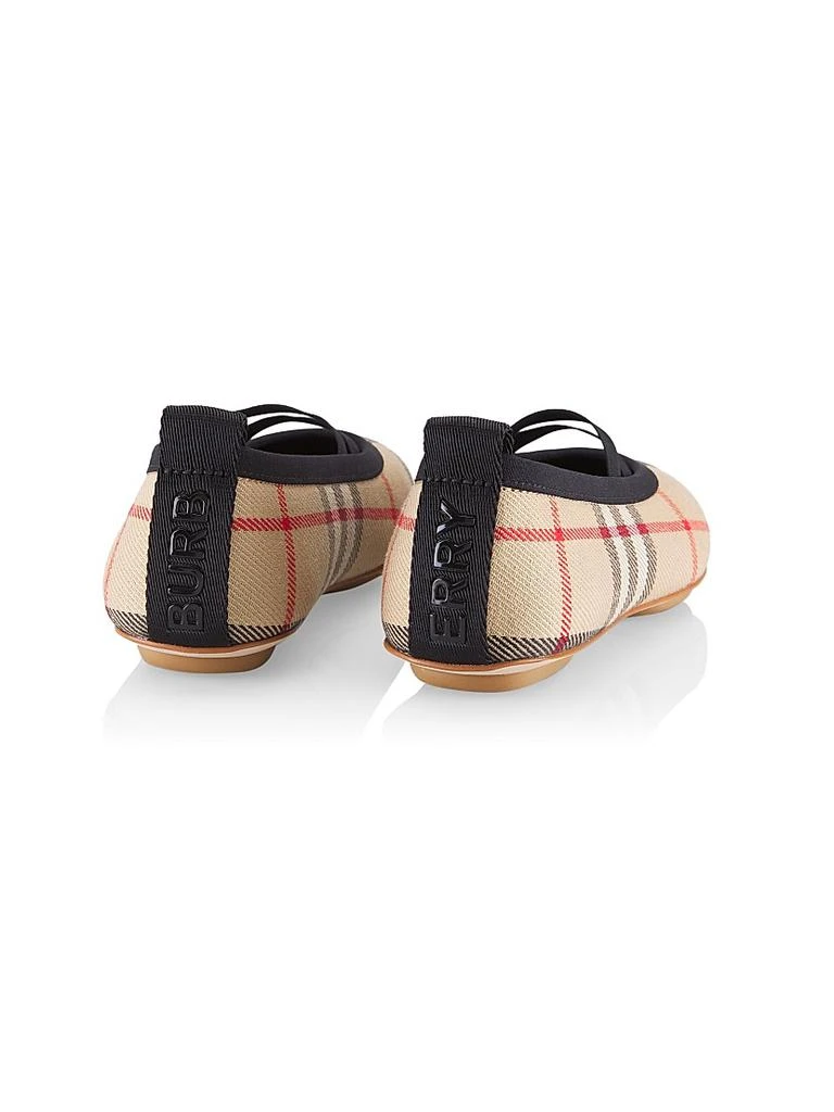 商品Burberry|Little Girl's & Girl's Grace Check Ballerina Flats,价格¥2060,第2张图片详细描述
