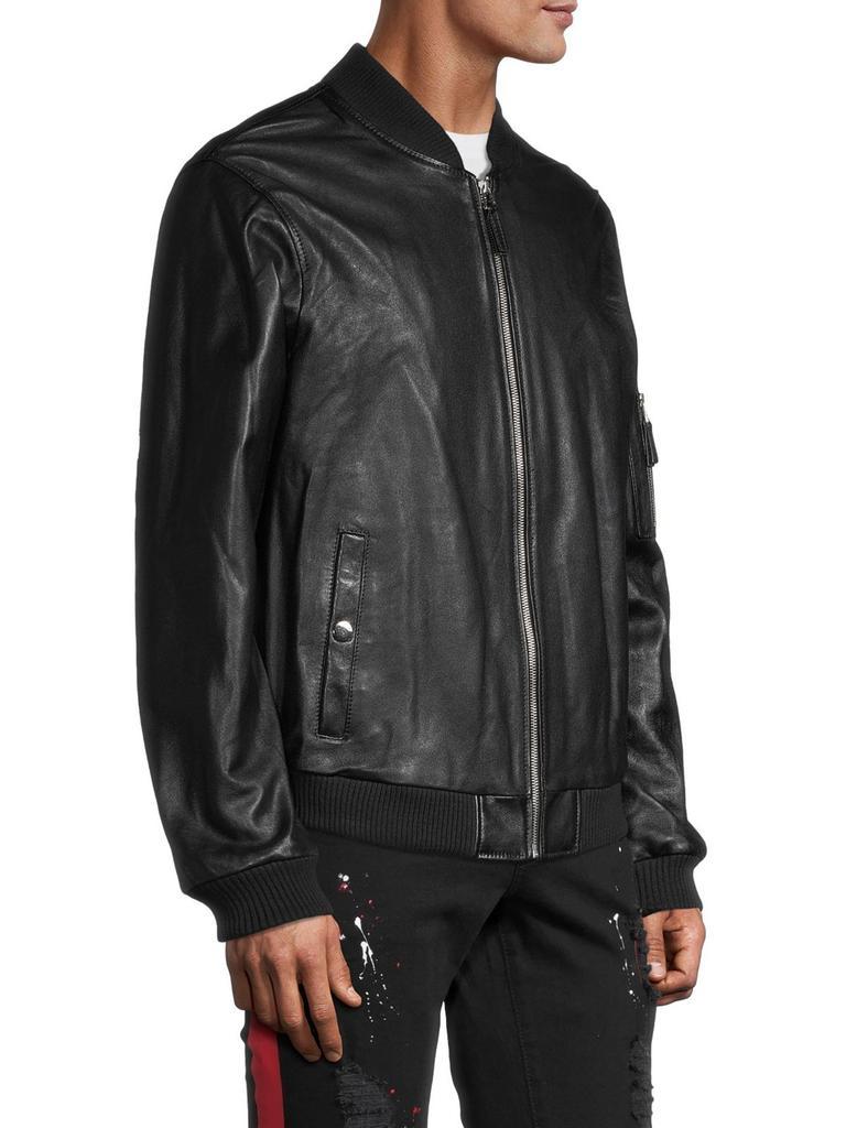 商品RON TOMSON|​Sleeve-Pocket Leather Bomber Jacket,价格¥1829,第5张图片详细描述