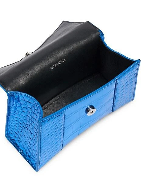 商品Balenciaga|Hourglass Croc-Embossed XS Top Handle Bag,价格¥20324,第3张图片详细描述