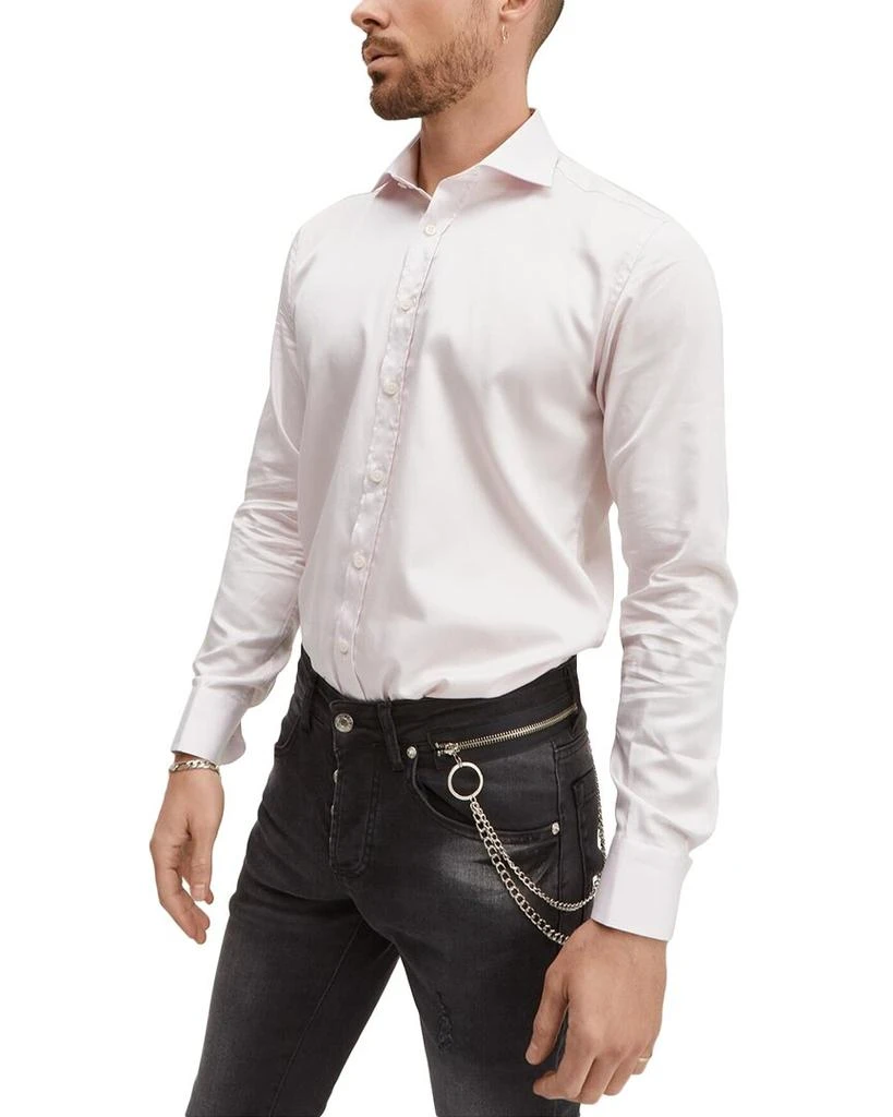 商品RON TOMSON|Ron Tomson Spread Collar Fitted Dress Shirt,价格¥646,第1张图片