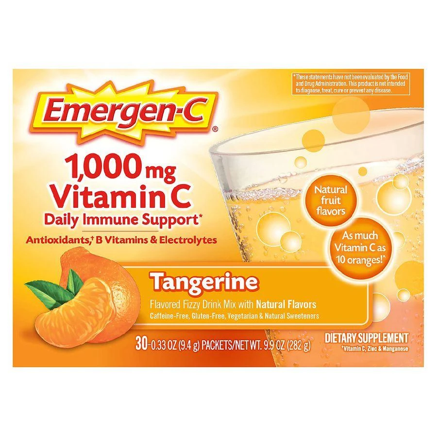 商品Emergen-C|维生素C泡腾片 补充每日营养1000mg维C+抗氧化剂+天然维B族,价格¥142,第1张图片