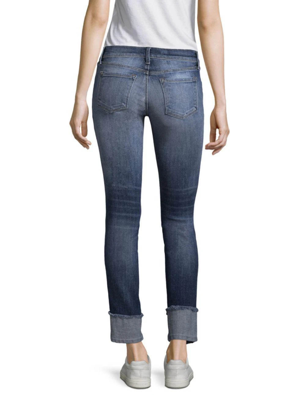 商品J Brand|Jasper Low-Rise Reverse Hipster Cuffed Ankle Jeans,价格¥635,第2张图片详细描述