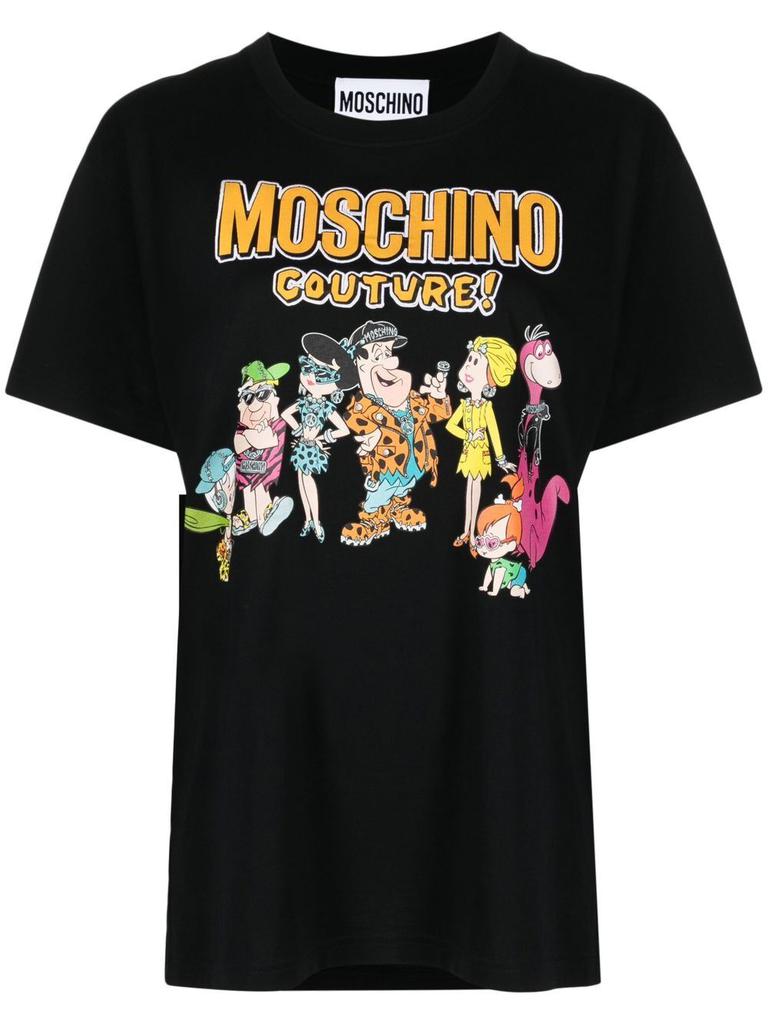 T-shirt with moschino x the flintstones商品第1张图片规格展示