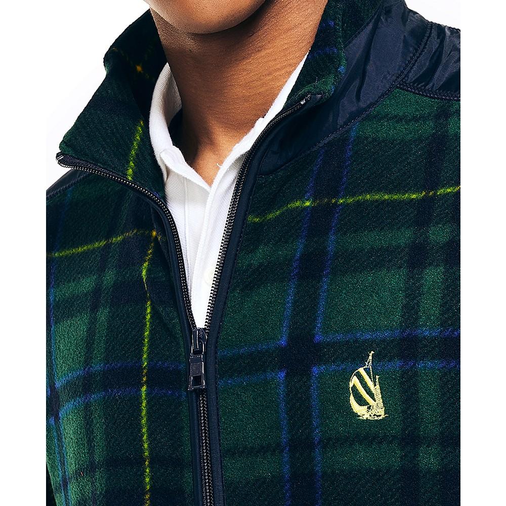 Men's Nautex Plaid Full-Zip Fleece Jacket商品第2张图片规格展示