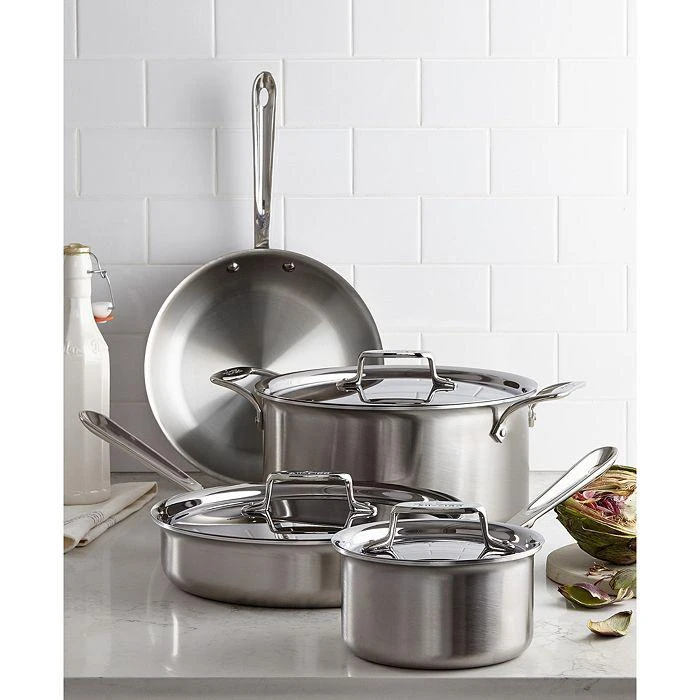 商品All-Clad|d5 Stainless Brushed 7-Piece Cookware Set - Exclusive,价格¥5233,第3张图片详细描述