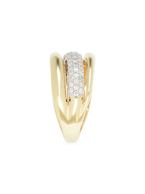 商品Saks Fifth Avenue|14K Two Tone Gold & 0.60 TCW Diamond Ring,价格¥14420,第4张图片详细描述