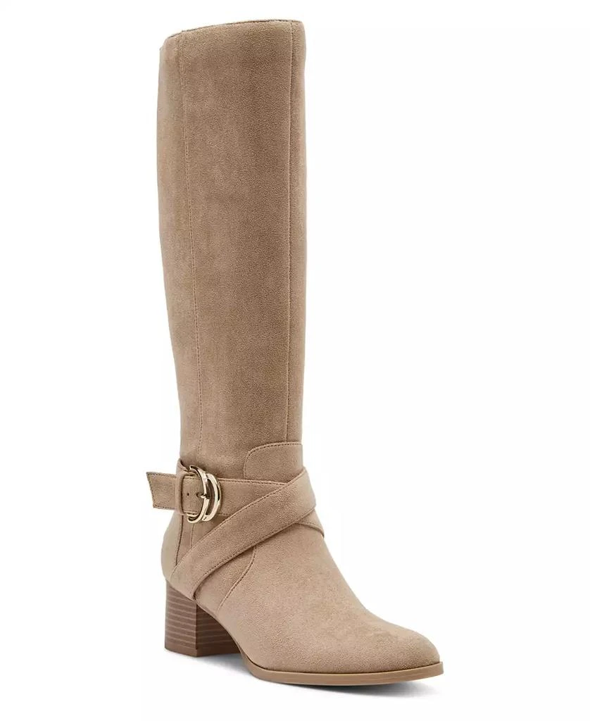 商品Anne Klein|Women's Maelie Knee High Microsuede Regular Calf Boots,价格¥469,第1张图片