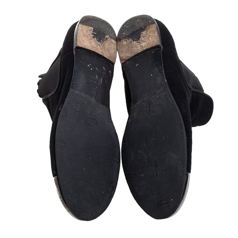 Giuseppe Zanotti Black Suede Leather Metal Cap Ankle Booties Size 40商品第6张图片规格展示